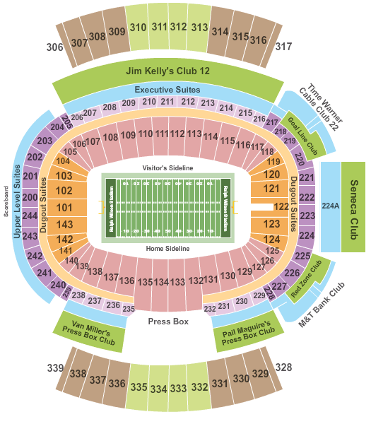 new era field seating chart