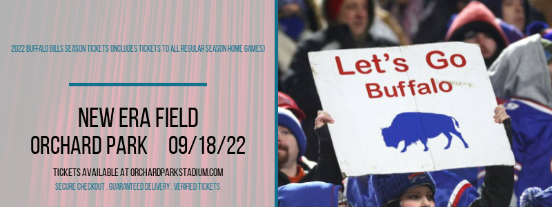 2022 Buffalo Bills Season Tickets (Includes Tickets To All Regular Season Home Games) at New Era Field tickets 2022 Buffalo Bills Season Tickets (Includes Tickets To All Regular Season Home Games) at New Era Field
