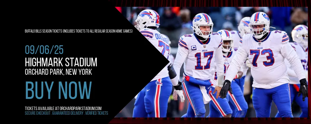 Buffalo Bills Season Tickets (Includes Tickets To All Regular Season Home Games) at Highmark Stadium